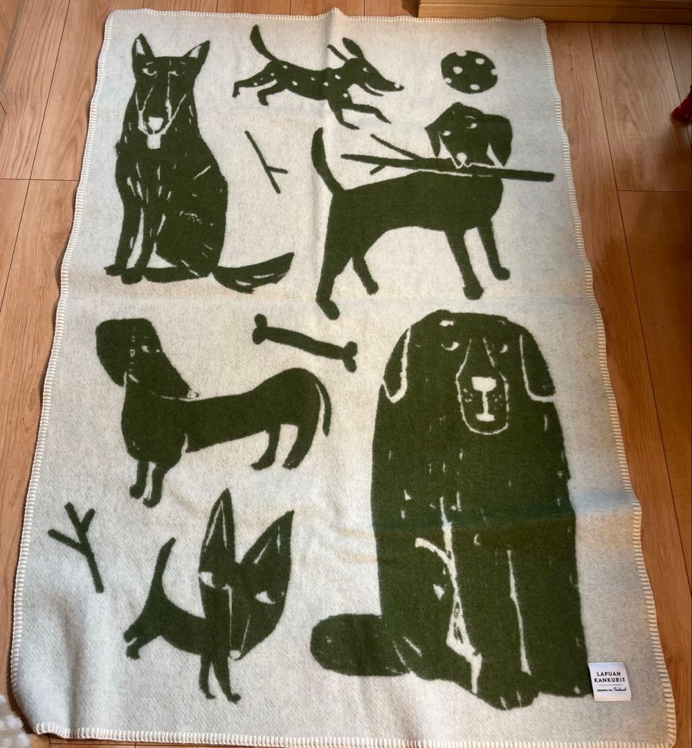 LAPUAN KANKURIT ウールブランケット　90✖️130 犬柄