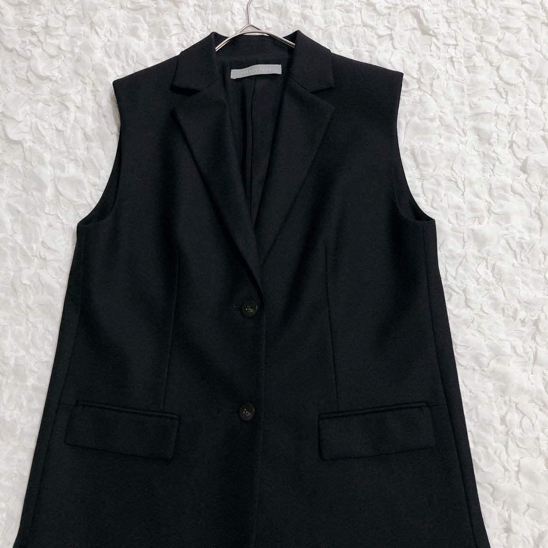 セオリーリュクス OLIN NEW SAXONY ロングジレ ブラック　黒　38