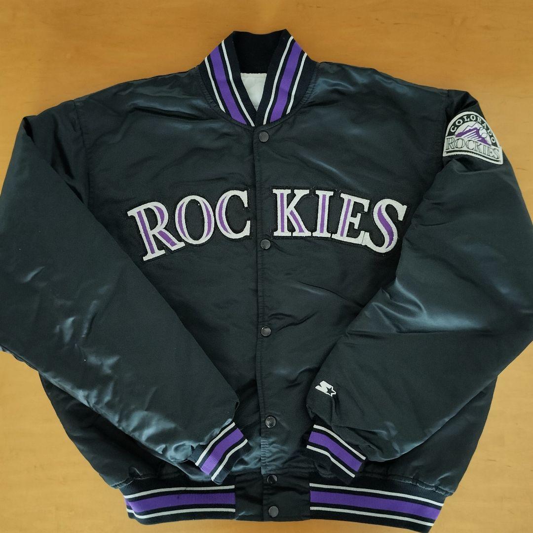 90s USA製 STARTER ロッキーズ ROCKIES スタジャン XL