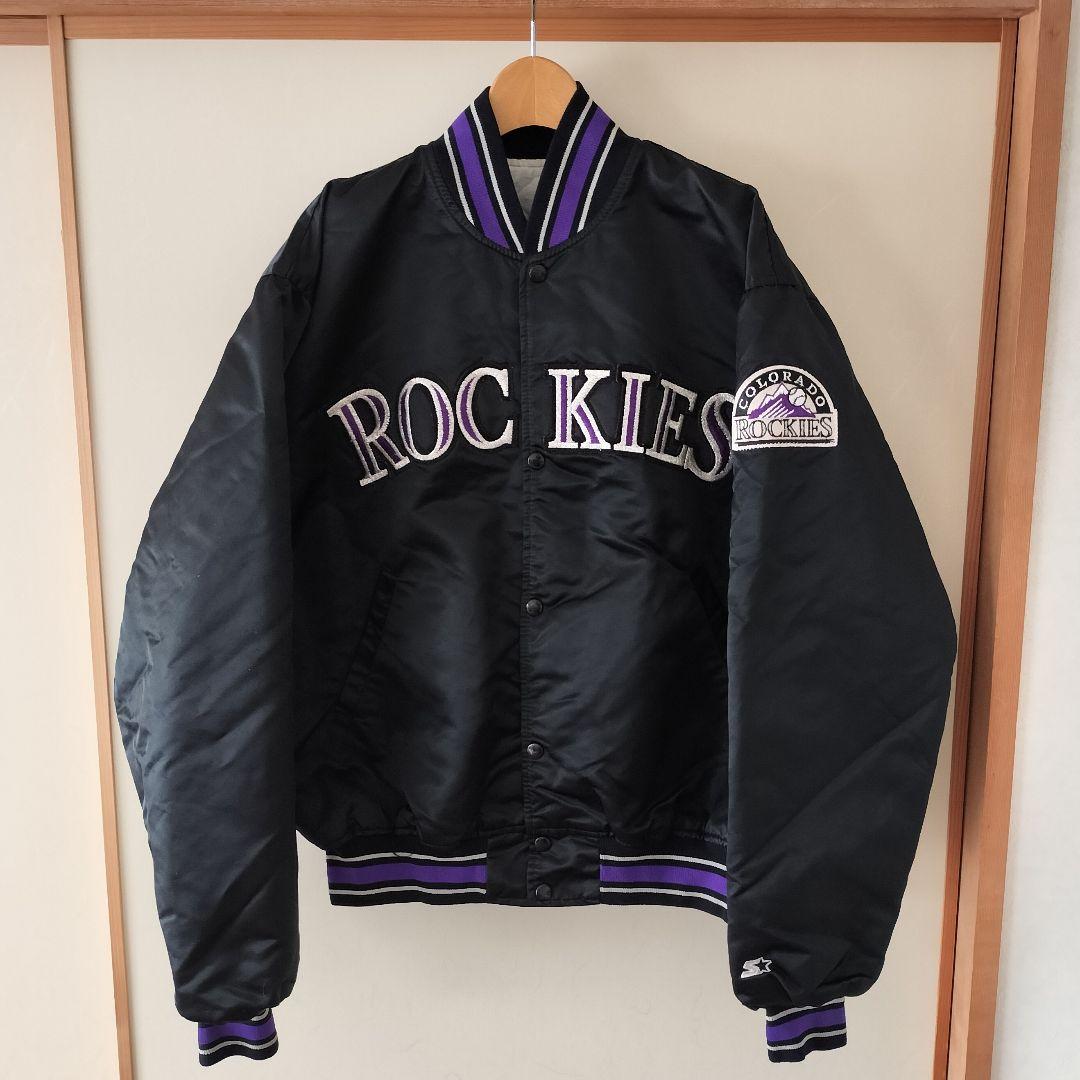 90s USA製 STARTER ロッキーズ ROCKIES スタジャン XL