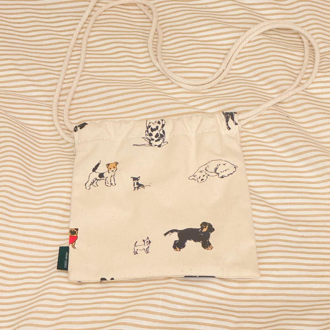 TEMBEA 巾着 POCHETTE PRINT 犬 DOG