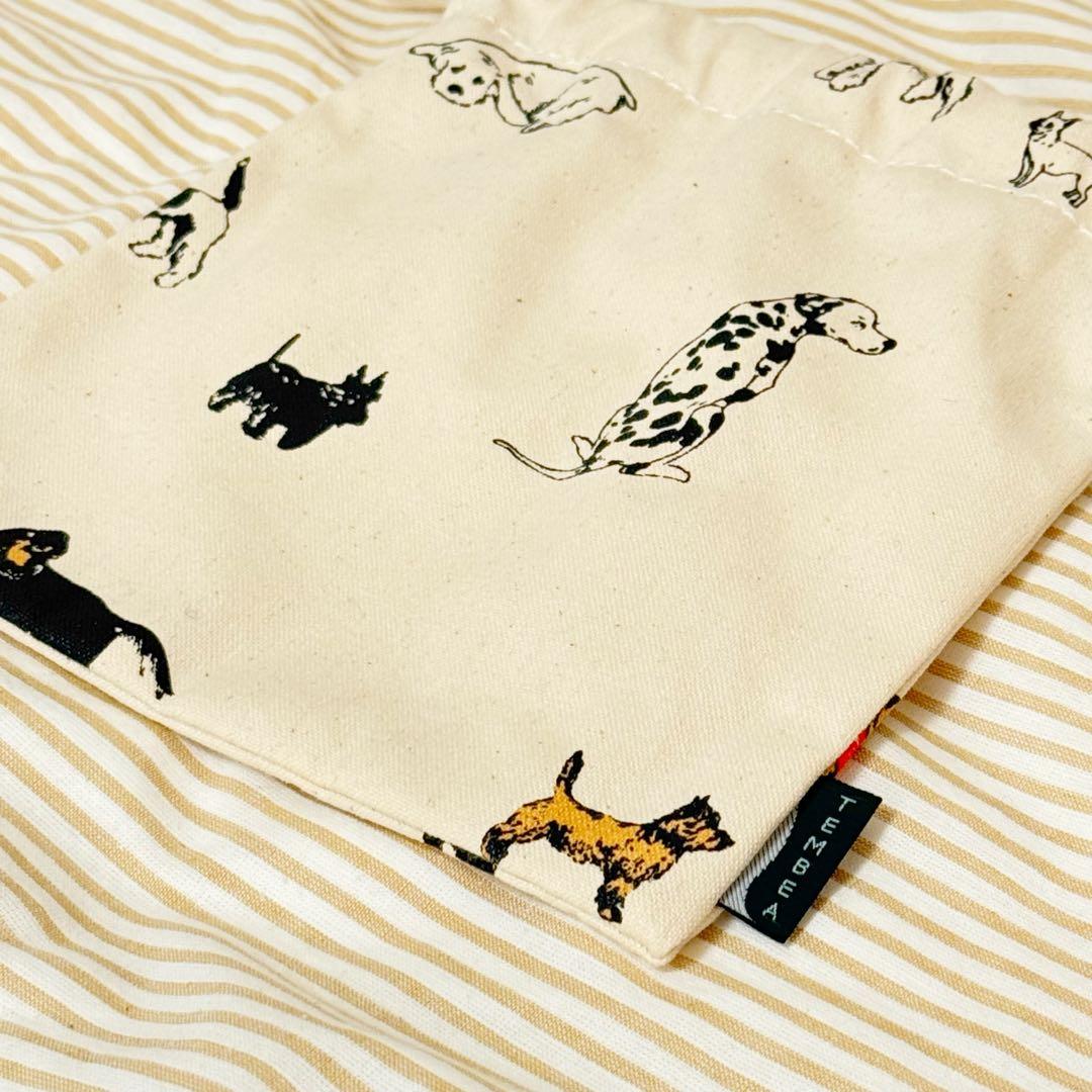 TEMBEA 巾着 POCHETTE PRINT 犬 DOG