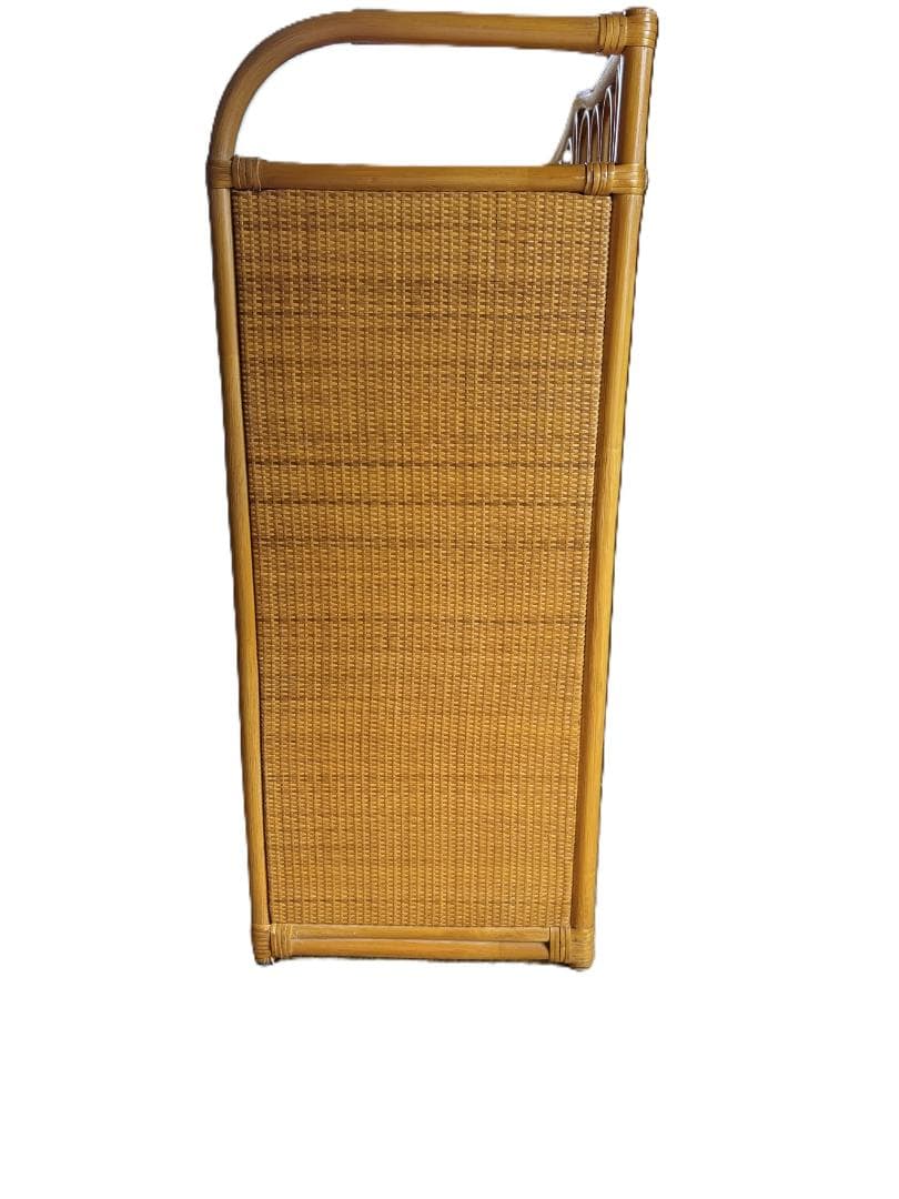 【送料無料】希少ヴィンテージ風　ラタン製5段 チェスト