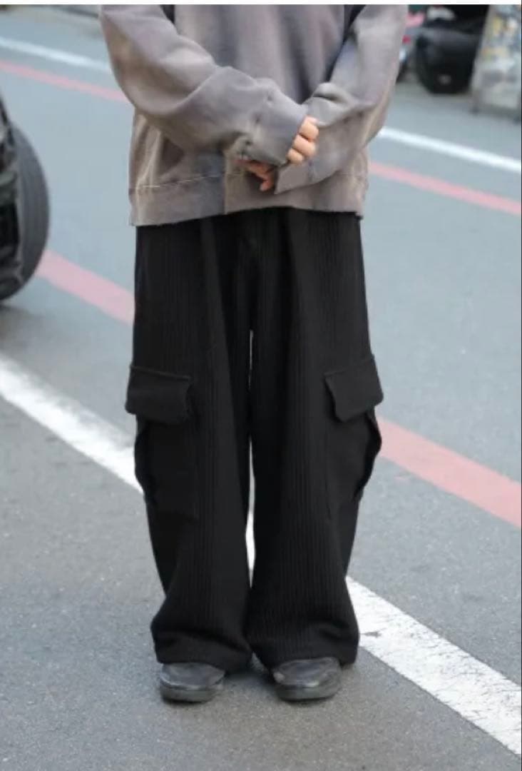 パンツ ANCELLM WOOL CORDUROY CARGO SLACKS