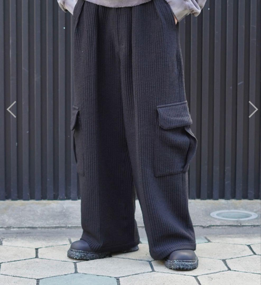 パンツ ANCELLM WOOL CORDUROY CARGO SLACKS