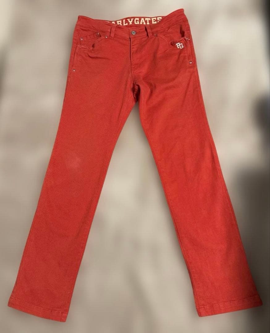 PEARY GATES ゴルフパンツ ストレッチ サイズ4 レッド 赤