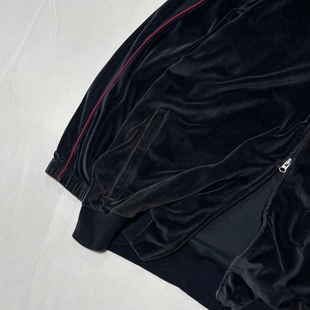 00s JORDAN ベロア ダブルジップ トラックジャケット 3XL 刺繍