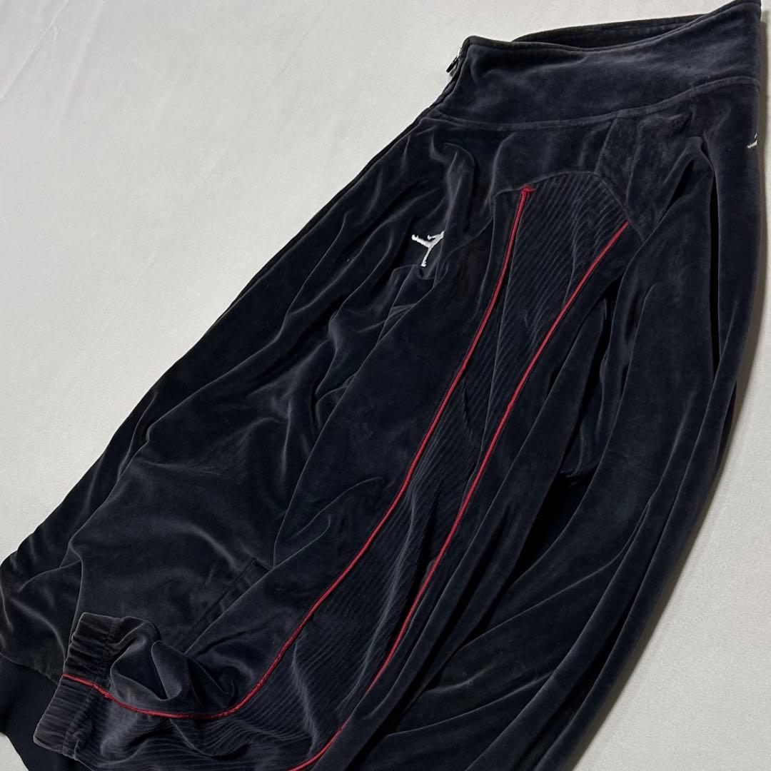 00s JORDAN ベロア ダブルジップ トラックジャケット 3XL 刺繍