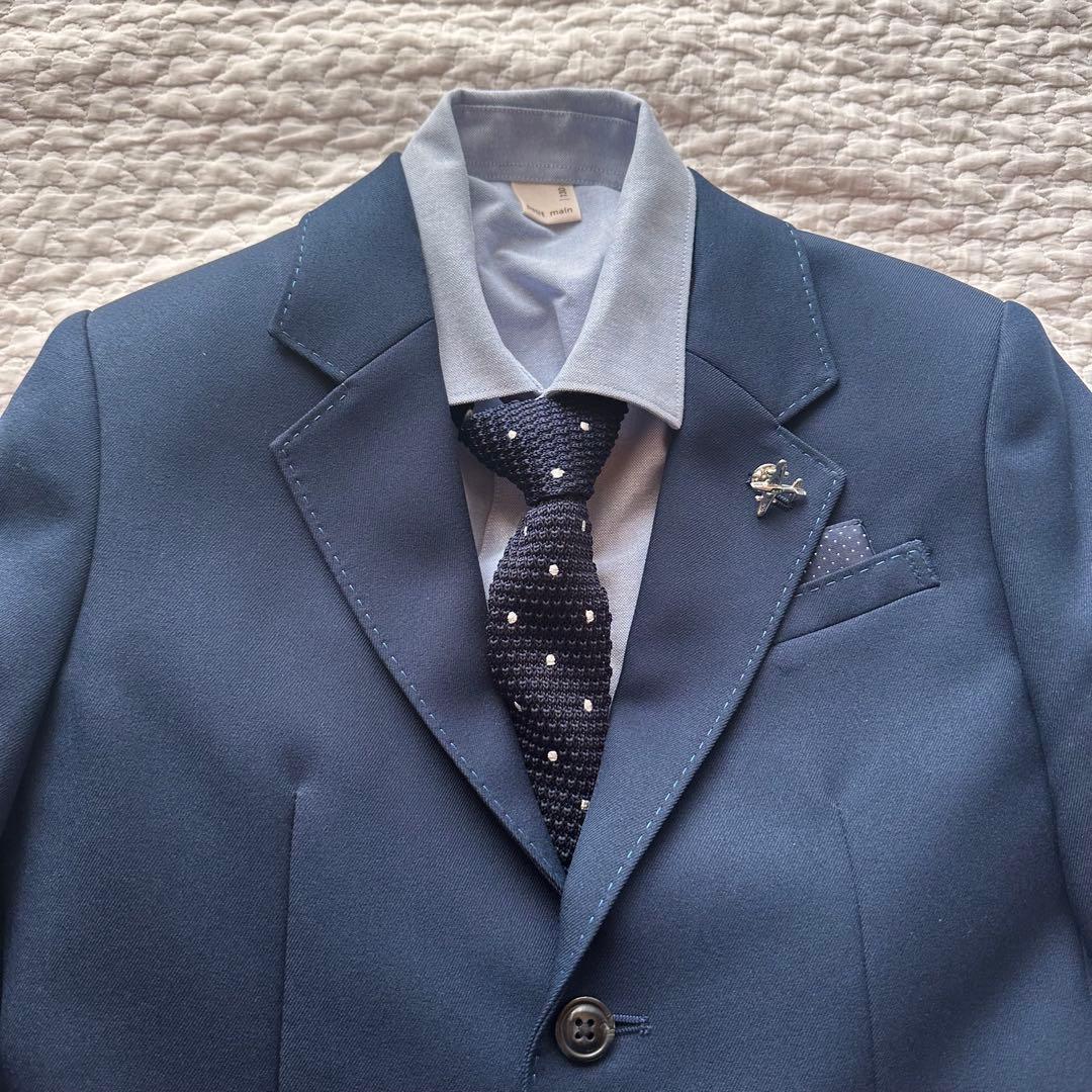 フォーマルスーツ 卒園式 入学式 キッズ 男の子 130 プティマイン