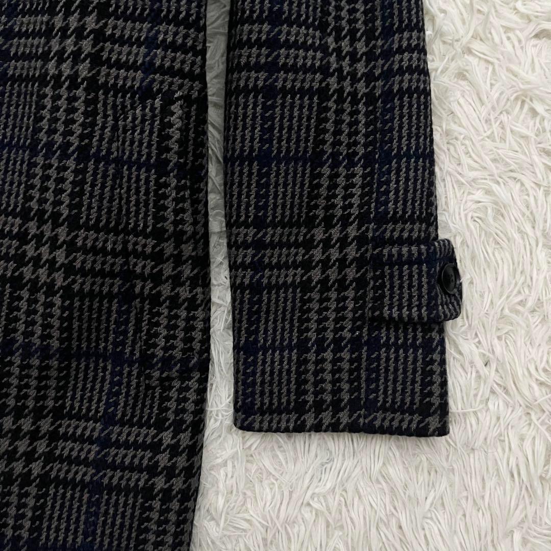 <極美品>TAGLIATORE 新ロゴ LARS ネイビー ベルデットコート44