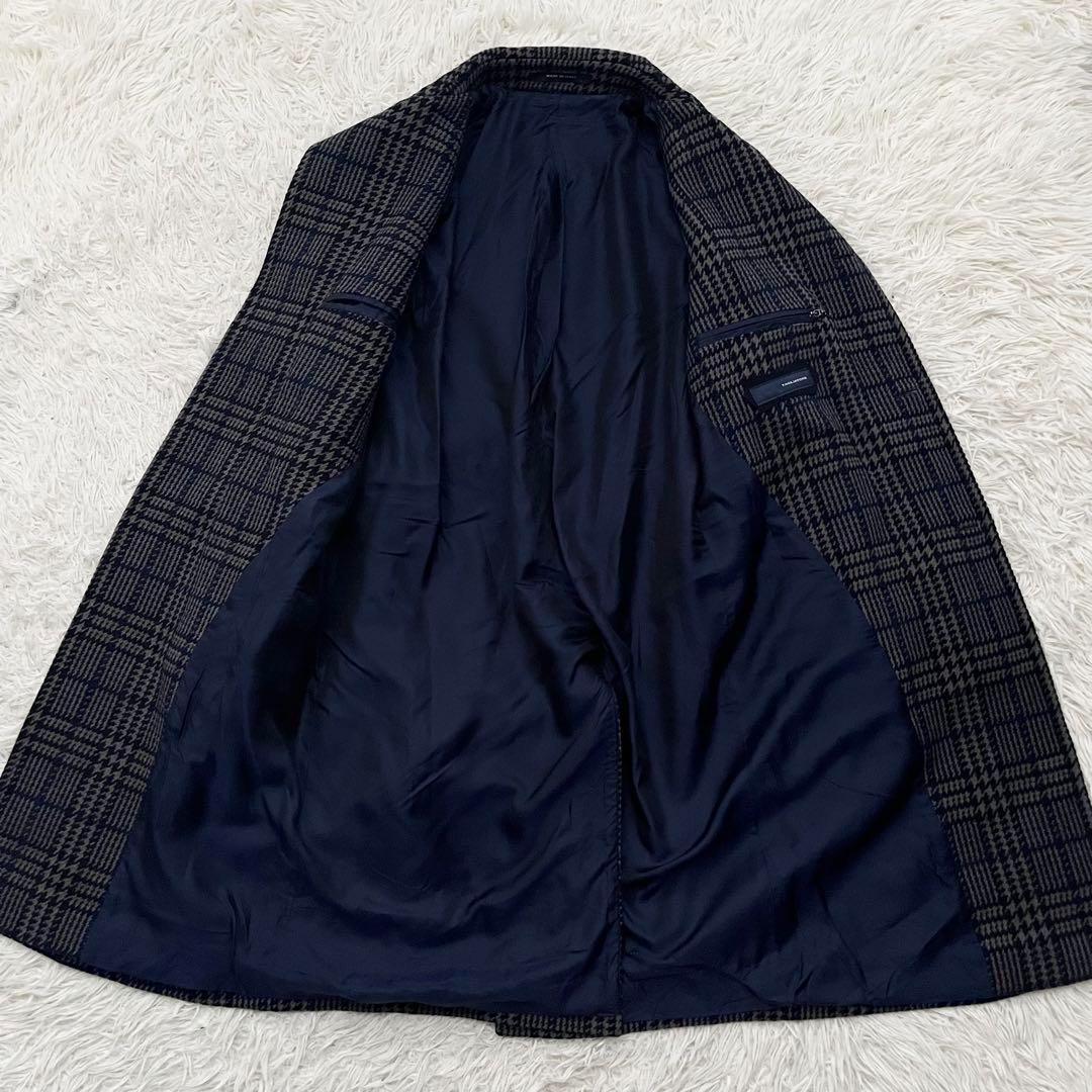 <極美品>TAGLIATORE 新ロゴ LARS ネイビー ベルデットコート44