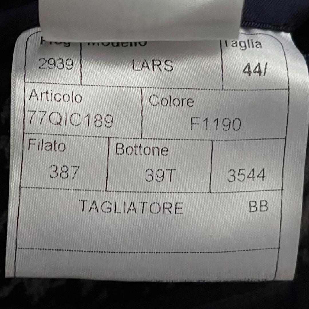 <極美品>TAGLIATORE 新ロゴ LARS ネイビー ベルデットコート44