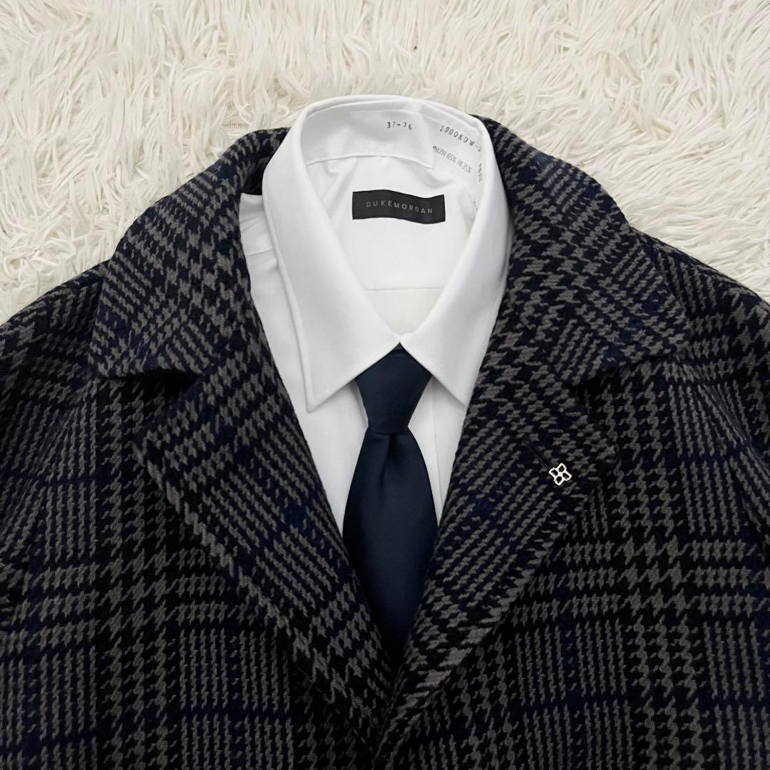 <極美品>TAGLIATORE 新ロゴ LARS ネイビー ベルデットコート44