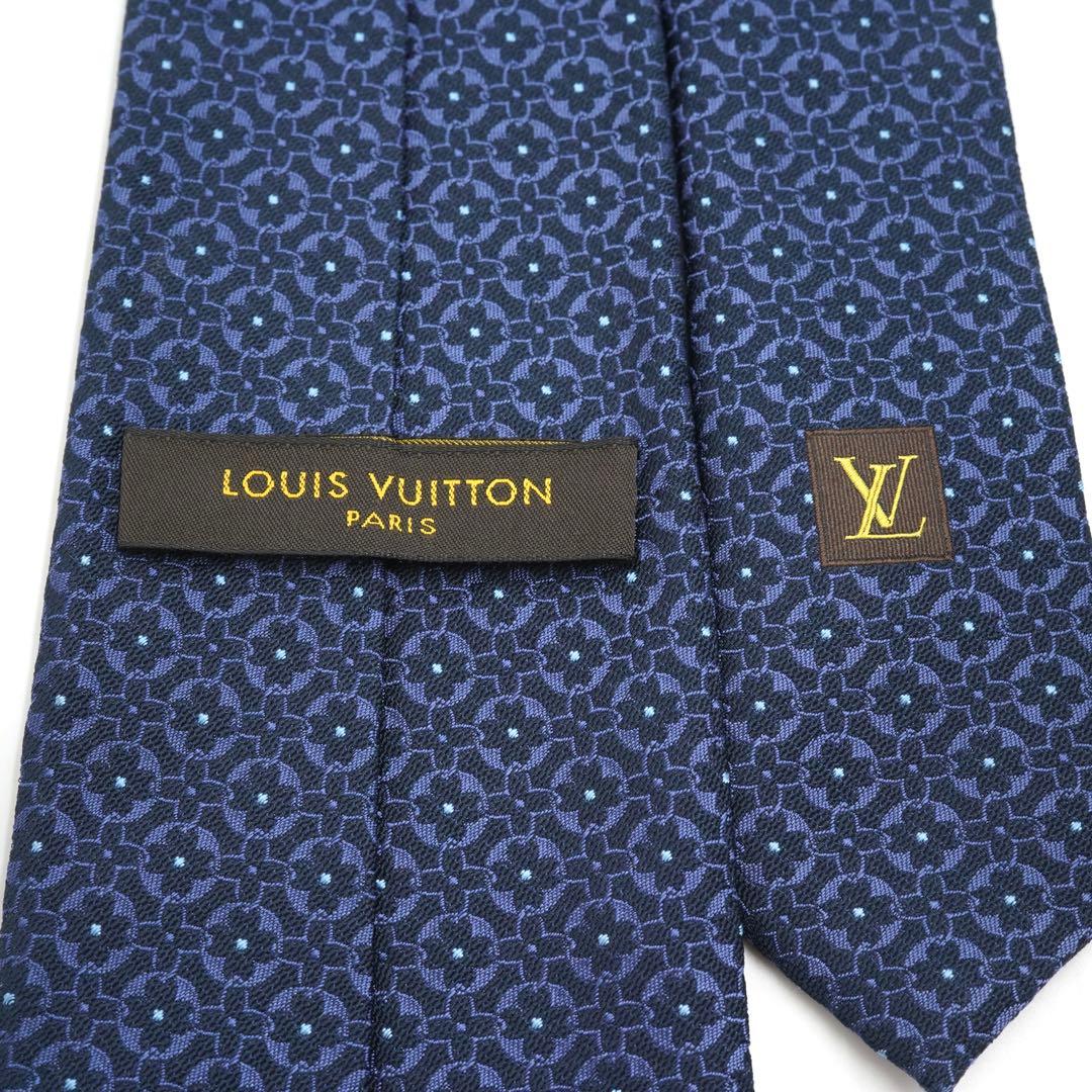 ✨新品未使用品✨　LOUIS VUITTON ネクタイ モノグラム　ネイビー