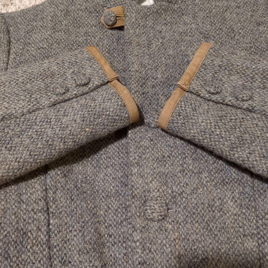 ビームスボーイ ハリスツイード レザー エルボーパッチ テーラードジャケット