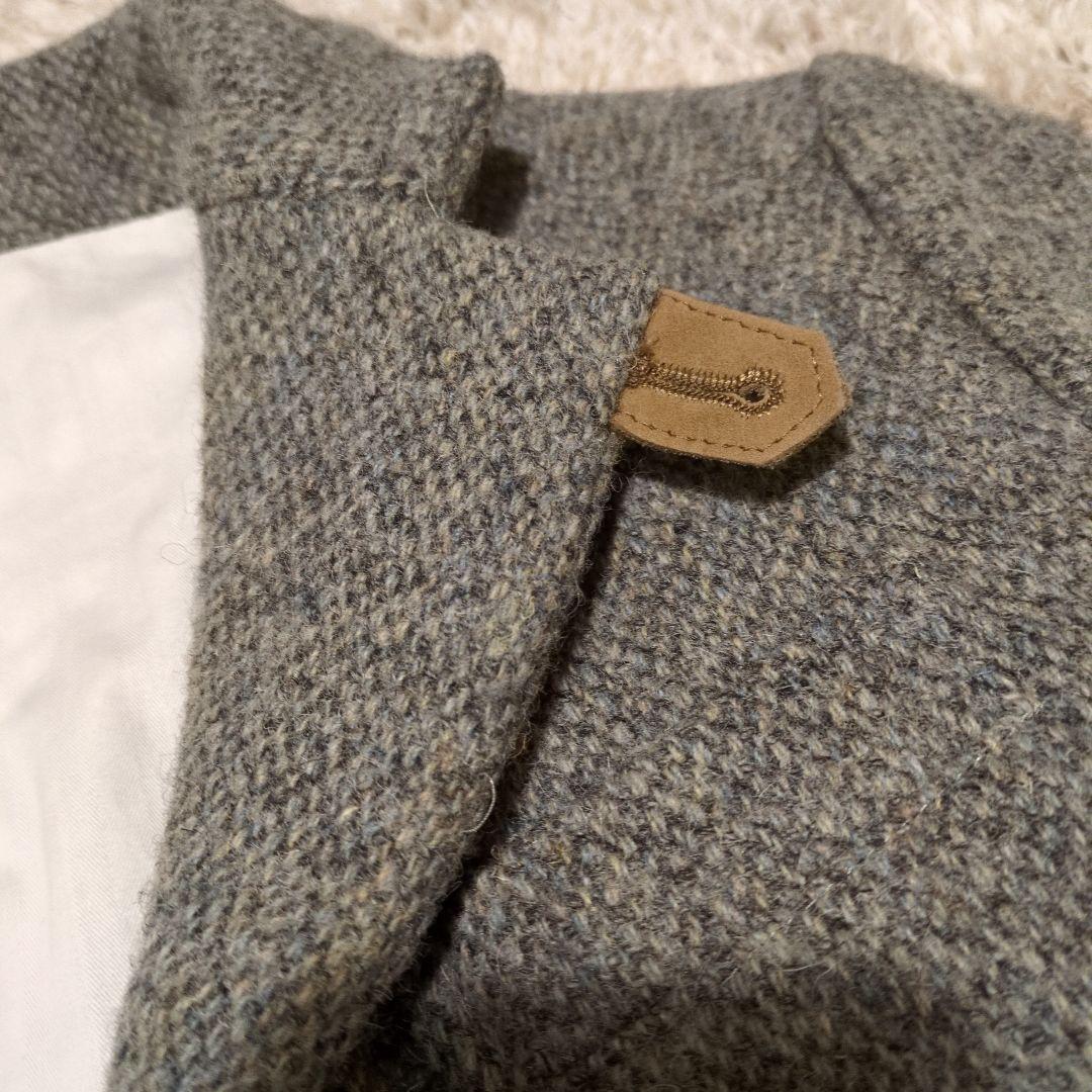 ビームスボーイ ハリスツイード レザー エルボーパッチ テーラードジャケット