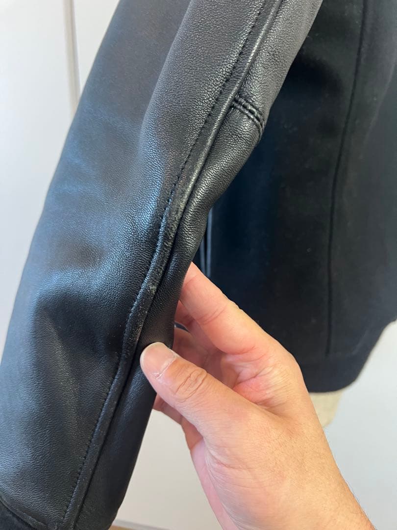 【美品】モンキータイム　ユナイテッドアローズ　レザー スタジャン 黒