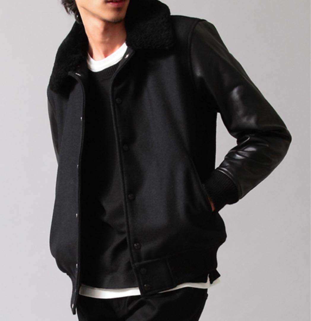 【美品】モンキータイム　ユナイテッドアローズ　レザー スタジャン 黒