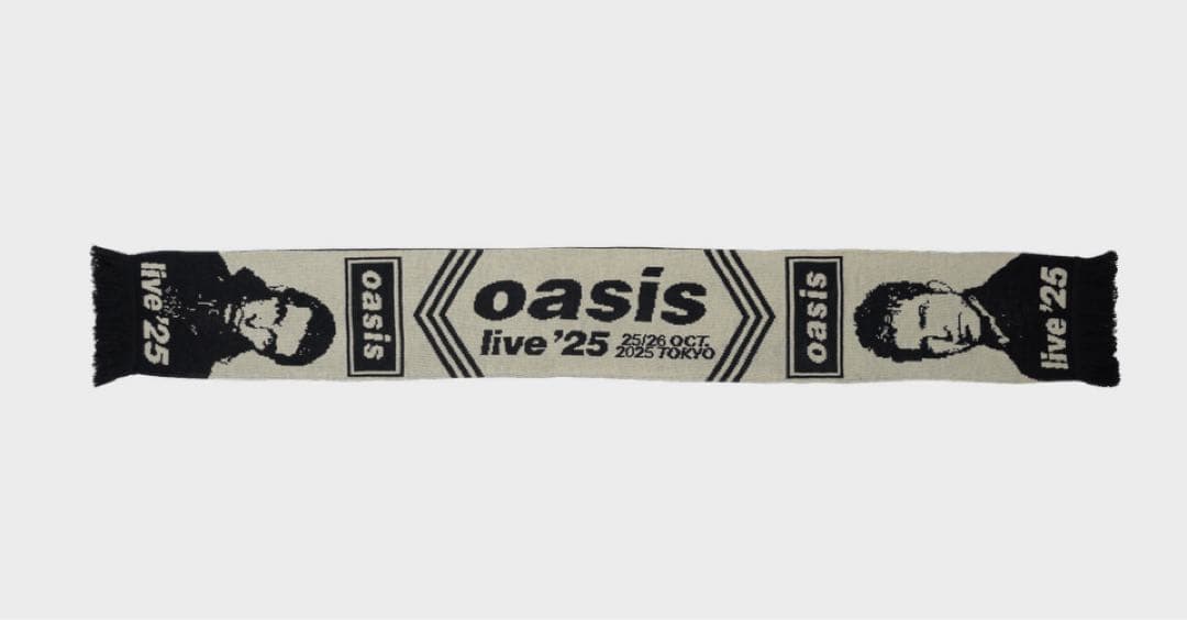 新品未開封！oasis live '25 フットボールスカーフ
