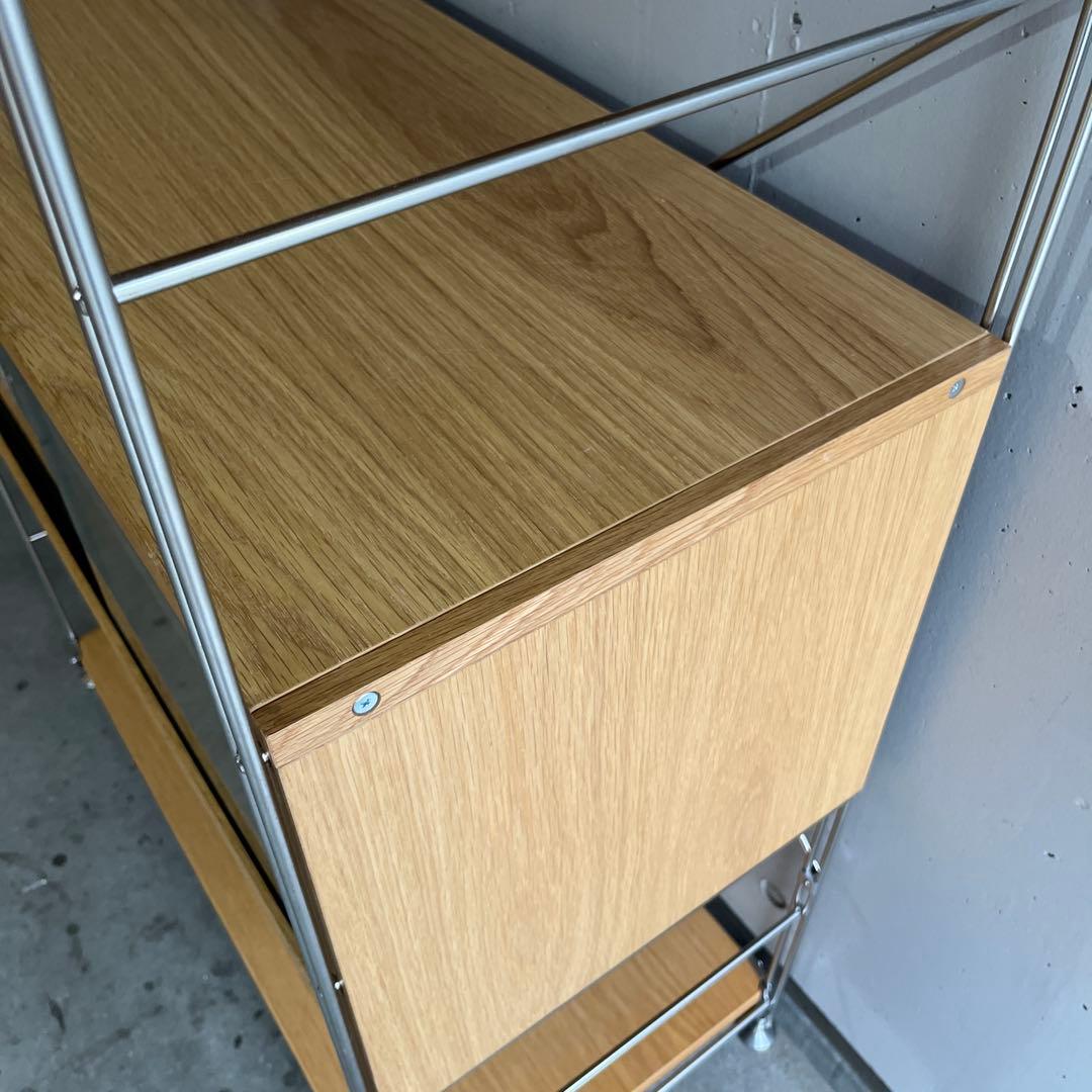 niconico★無印ステンレスユニットシェルフ　オーク材棚・カップボード