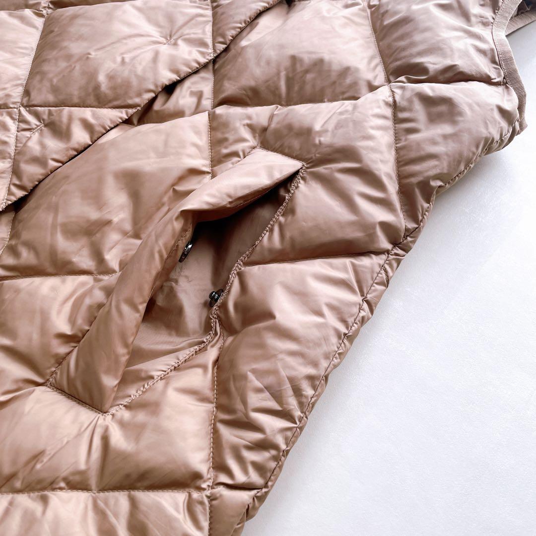 近年モデル✨マックスマーラ キルティングダウンベスト フード ベージュ 40