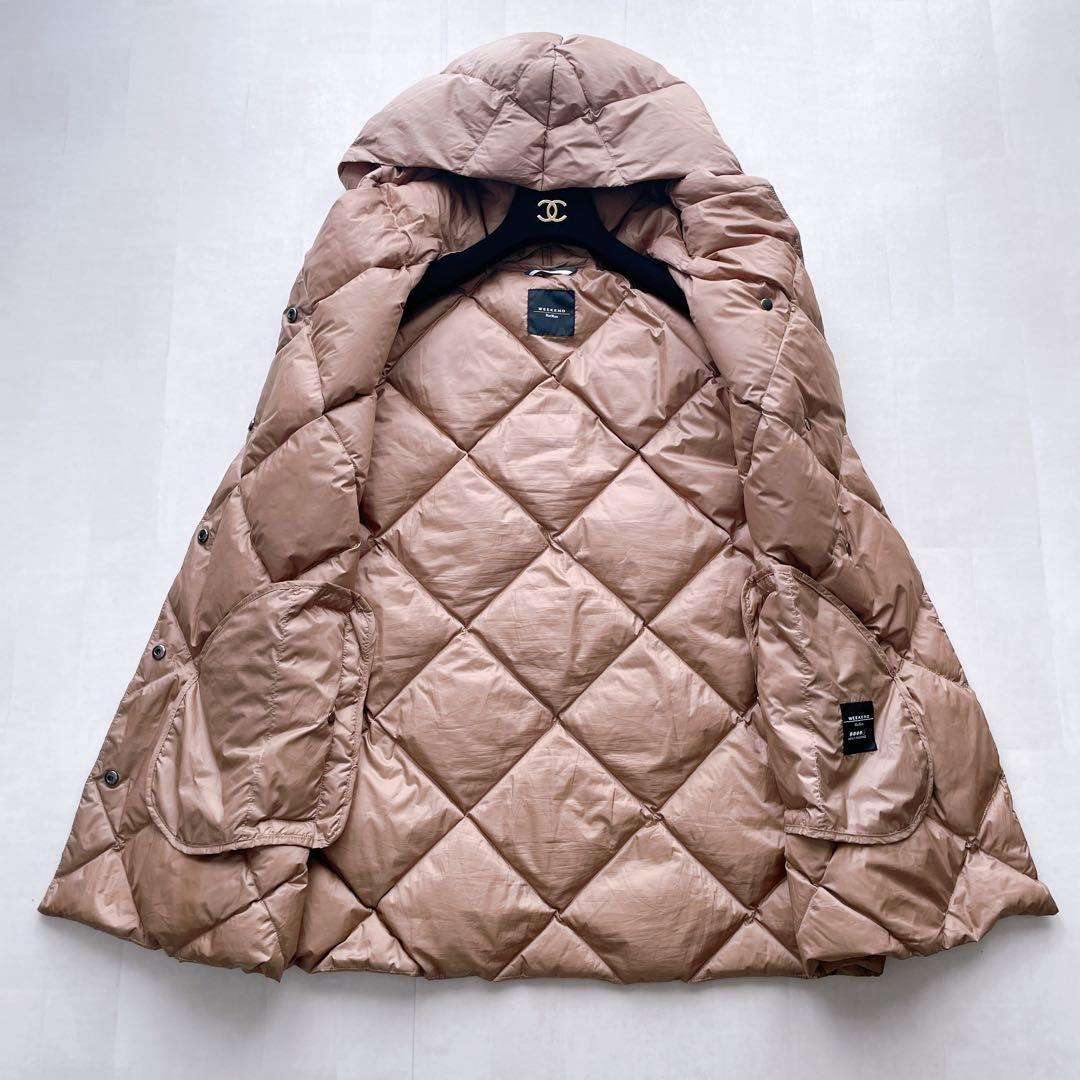 近年モデル✨マックスマーラ キルティングダウンベスト フード ベージュ 40