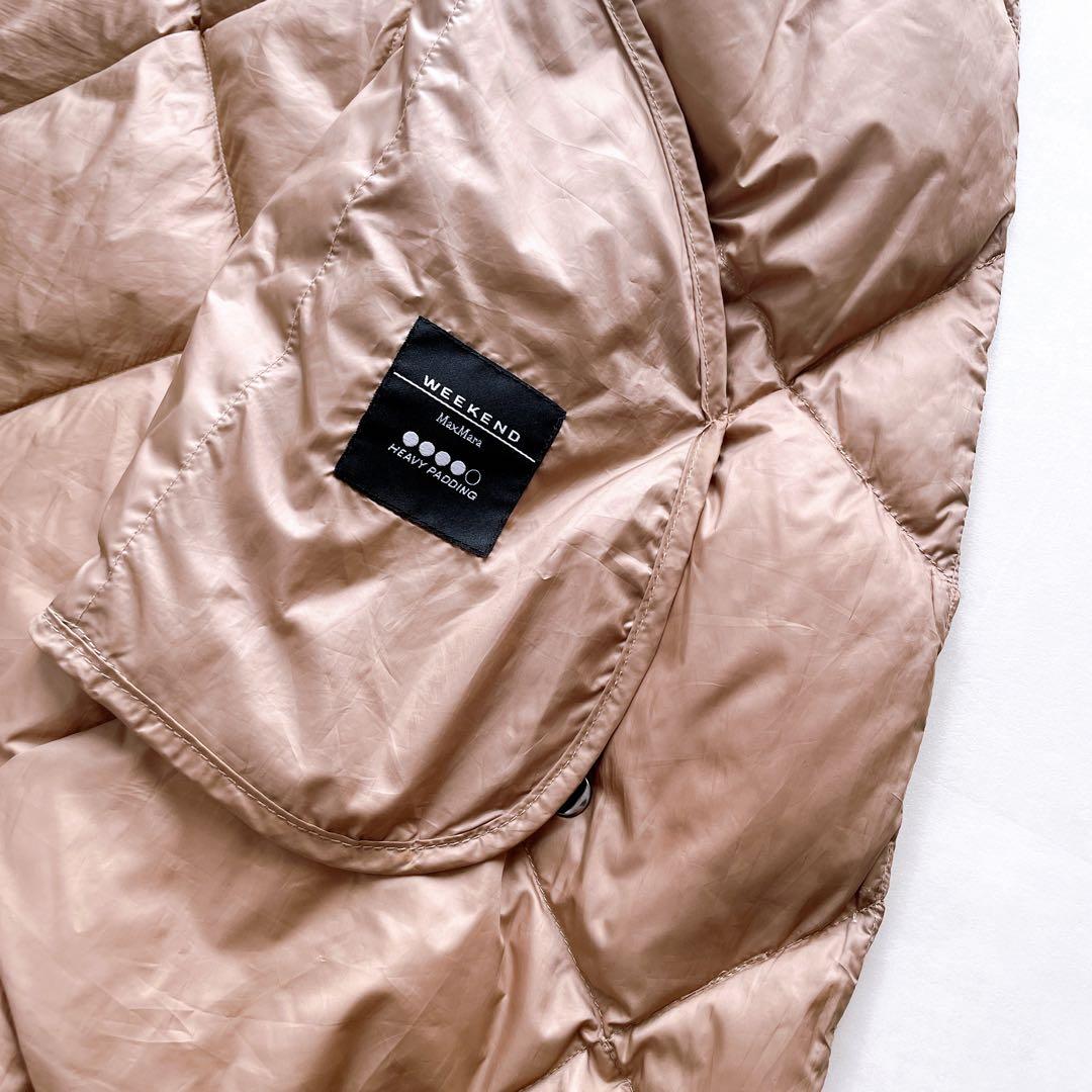 近年モデル✨マックスマーラ キルティングダウンベスト フード ベージュ 40