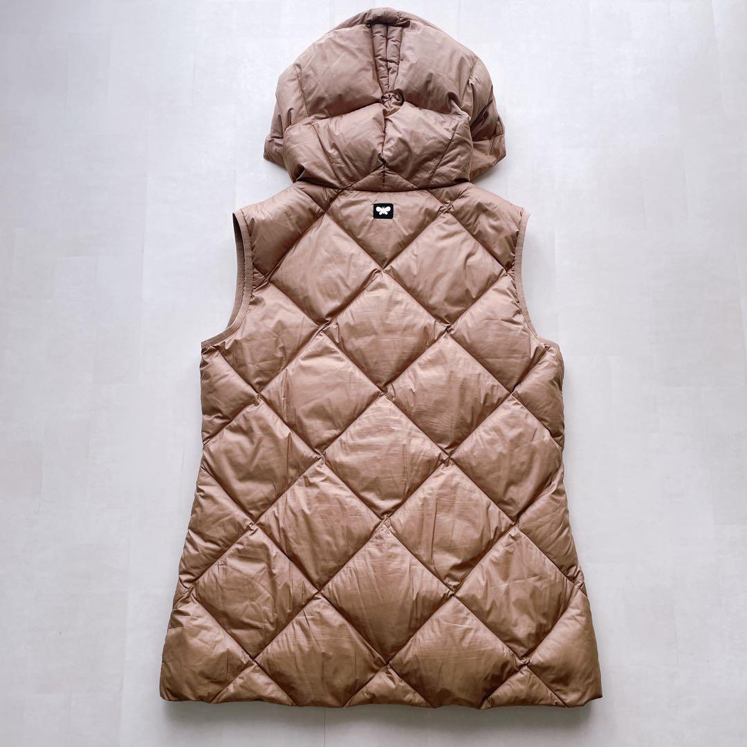 近年モデル✨マックスマーラ キルティングダウンベスト フード ベージュ 40
