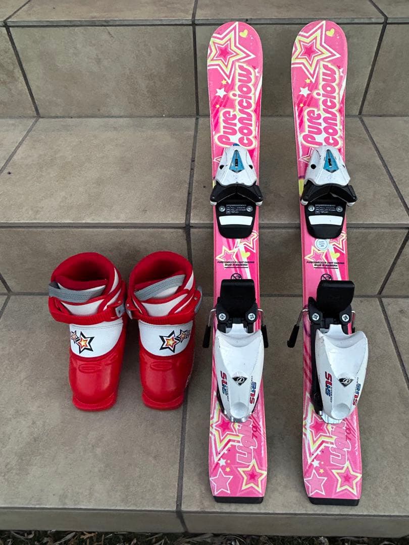 キッズ　スキー板70cmとブーツ(サイズ16cm)セット