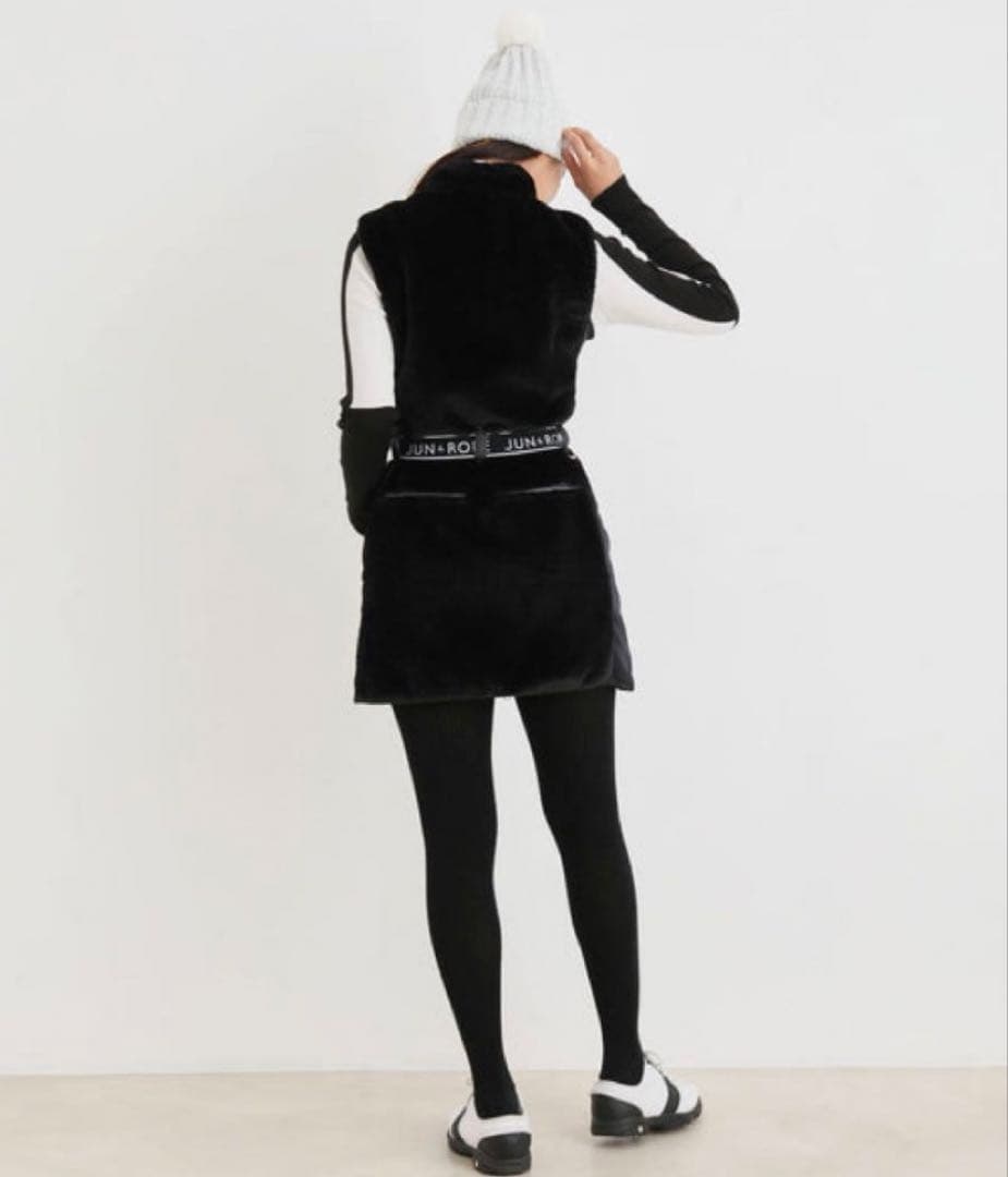 ふわふわあったか新品未使用Jun & Ropé【保温機能】ラッセルボアワンピース