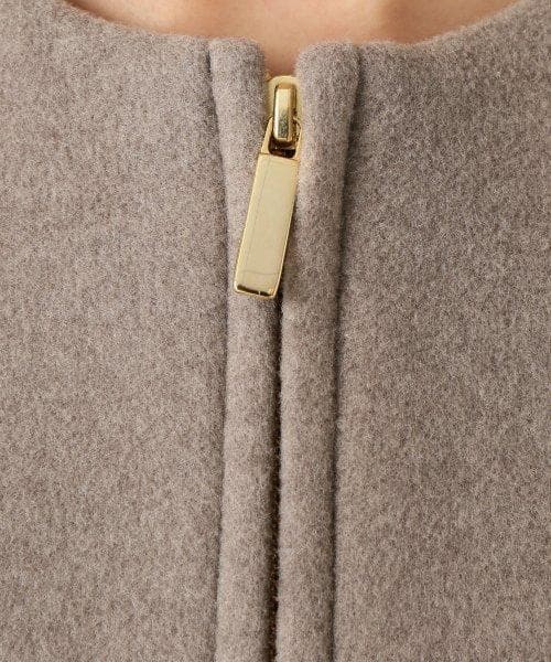 ★美品★ Noble ノーブル W/Ny ZIP ノーカラーコート