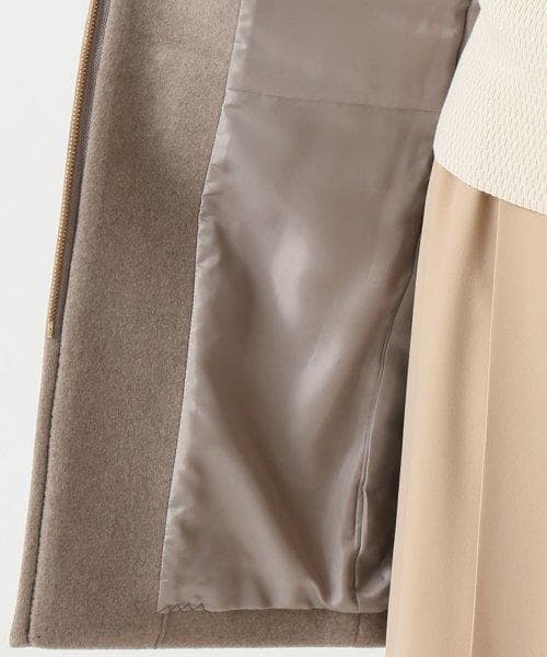 ★美品★ Noble ノーブル W/Ny ZIP ノーカラーコート