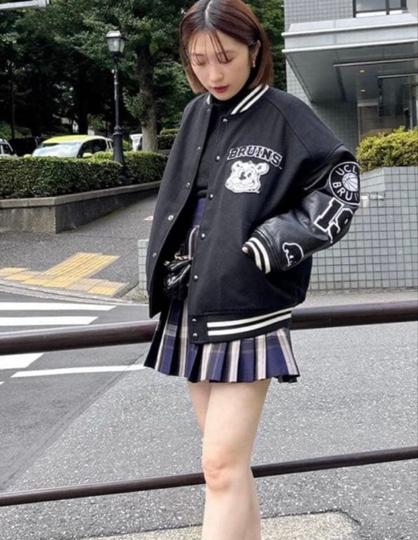 SNIDEL 【UCLA/NUTMEG】スタジャン BLK 新品