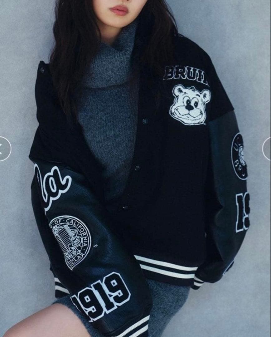 SNIDEL 【UCLA/NUTMEG】スタジャン BLK 新品