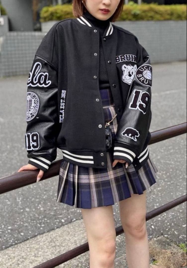 SNIDEL 【UCLA/NUTMEG】スタジャン BLK 新品