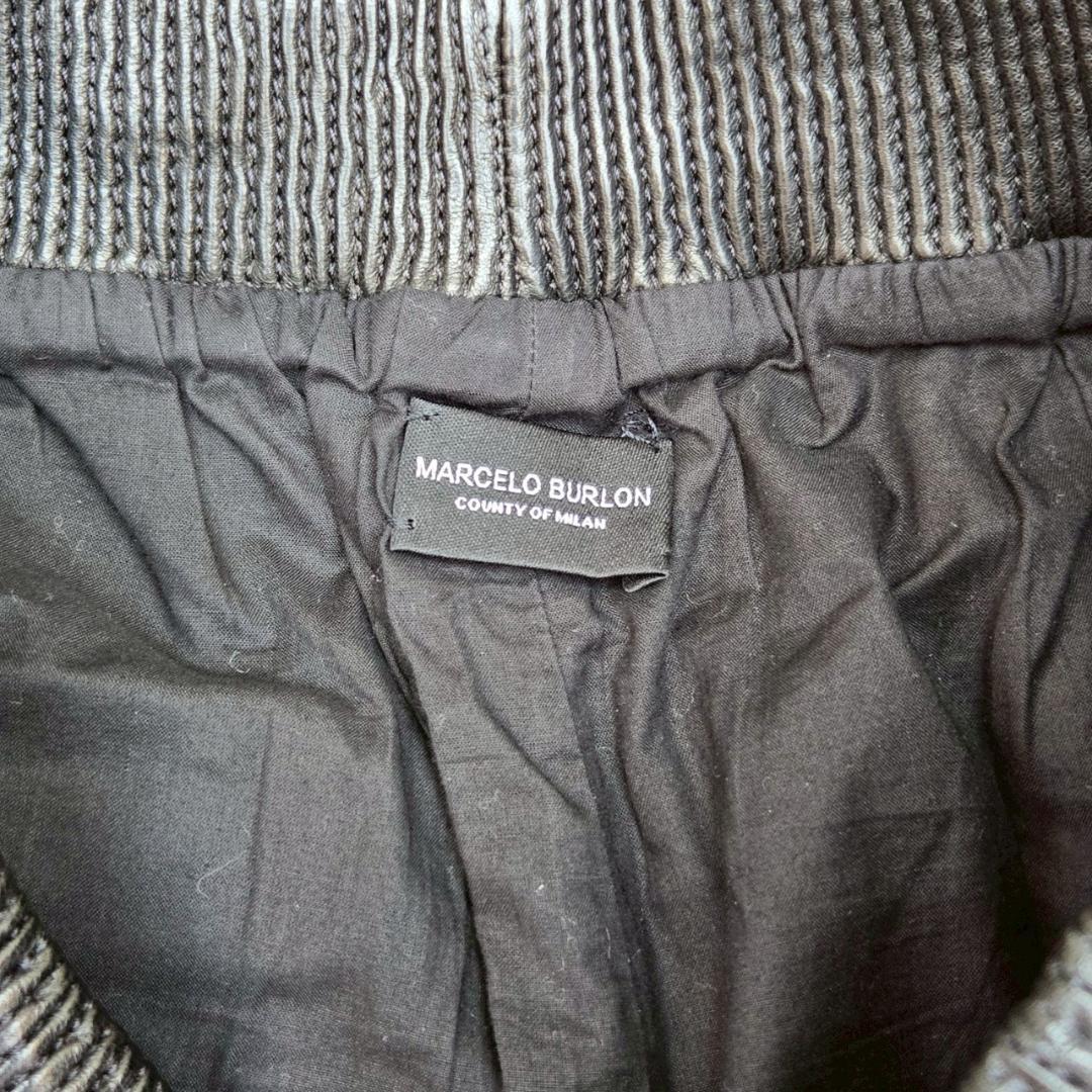 MARCELO BURLON　レザーハーフパンツ　ブラック　サイズ不明