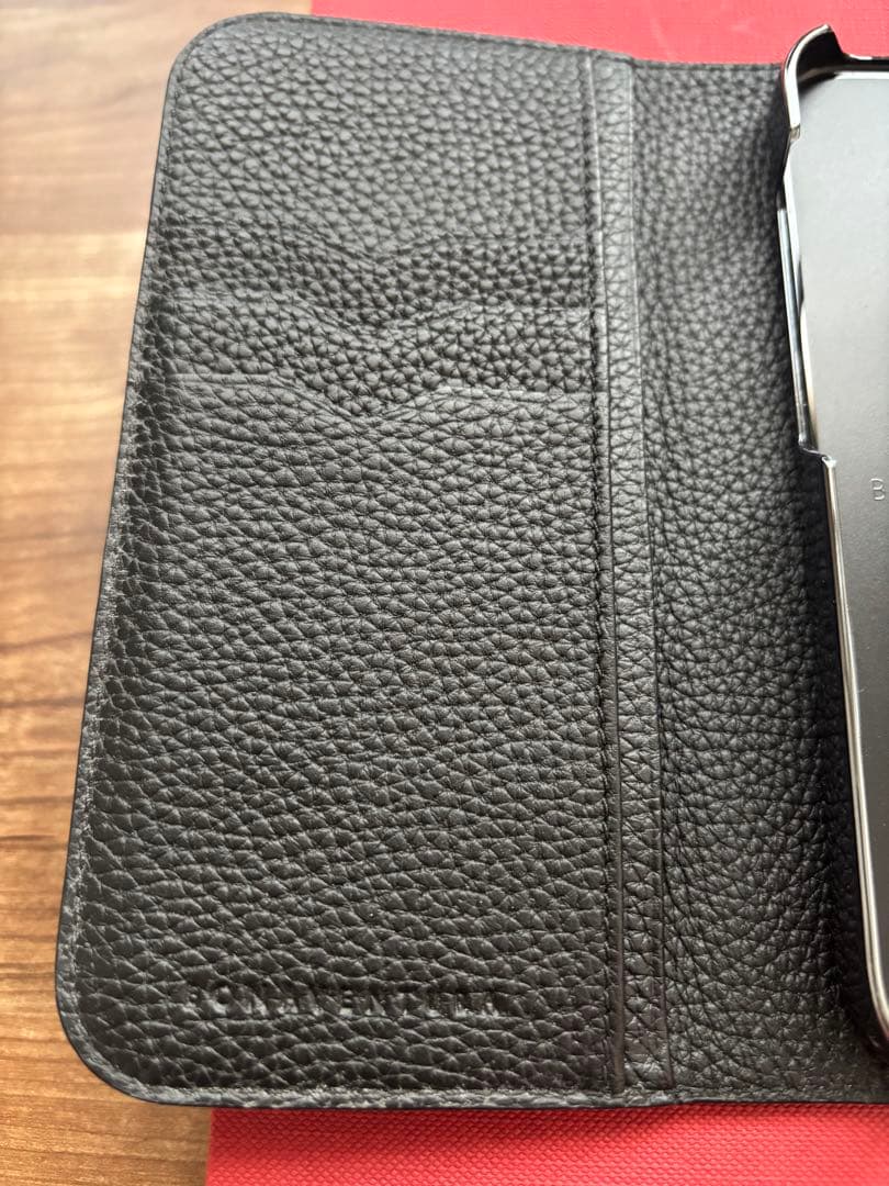 BONAVENTURA iPhone15pro用手帳型ケース 黒