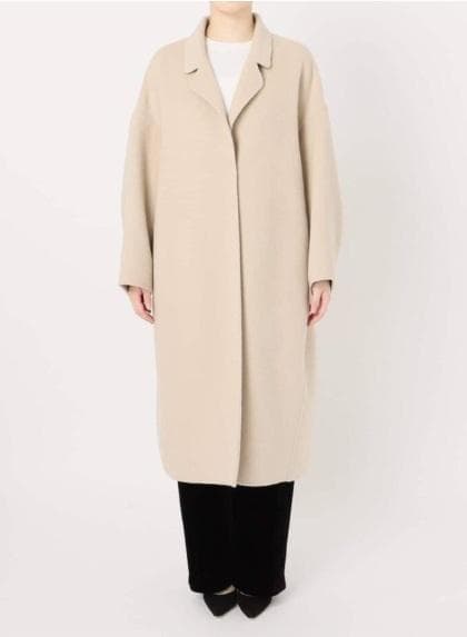 【Yuu】極美品2024【ドゥーズィエムクラス】ウールアンゴラリバーコート