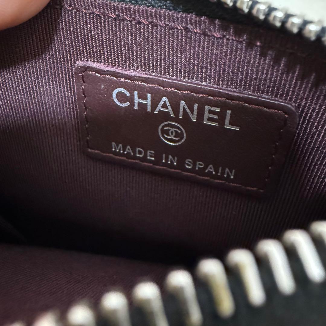 CHANELシャネル ココマーク マトラッセ ラムスキン カードケース 財布