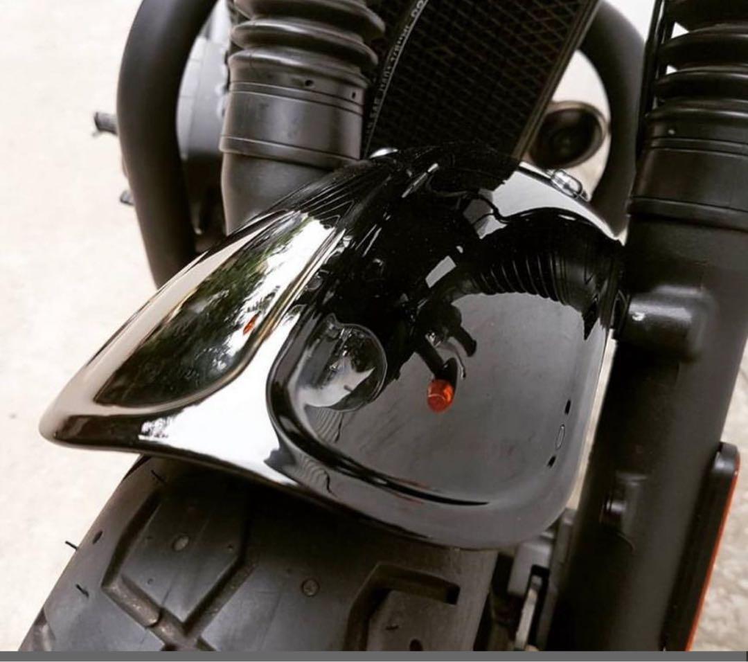 Motone ボンネビルT120フロントフェンダー ダックビル　ブラック