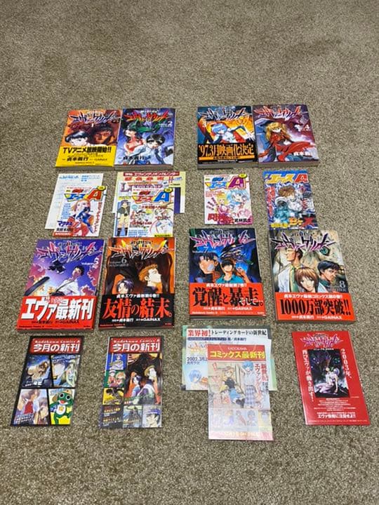 【全巻初版・帯付・チラシ完備】新世紀エヴァンゲリオン全14巻,公式ガイド,限定版