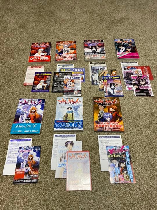 【全巻初版・帯付・チラシ完備】新世紀エヴァンゲリオン全14巻,公式ガイド,限定版