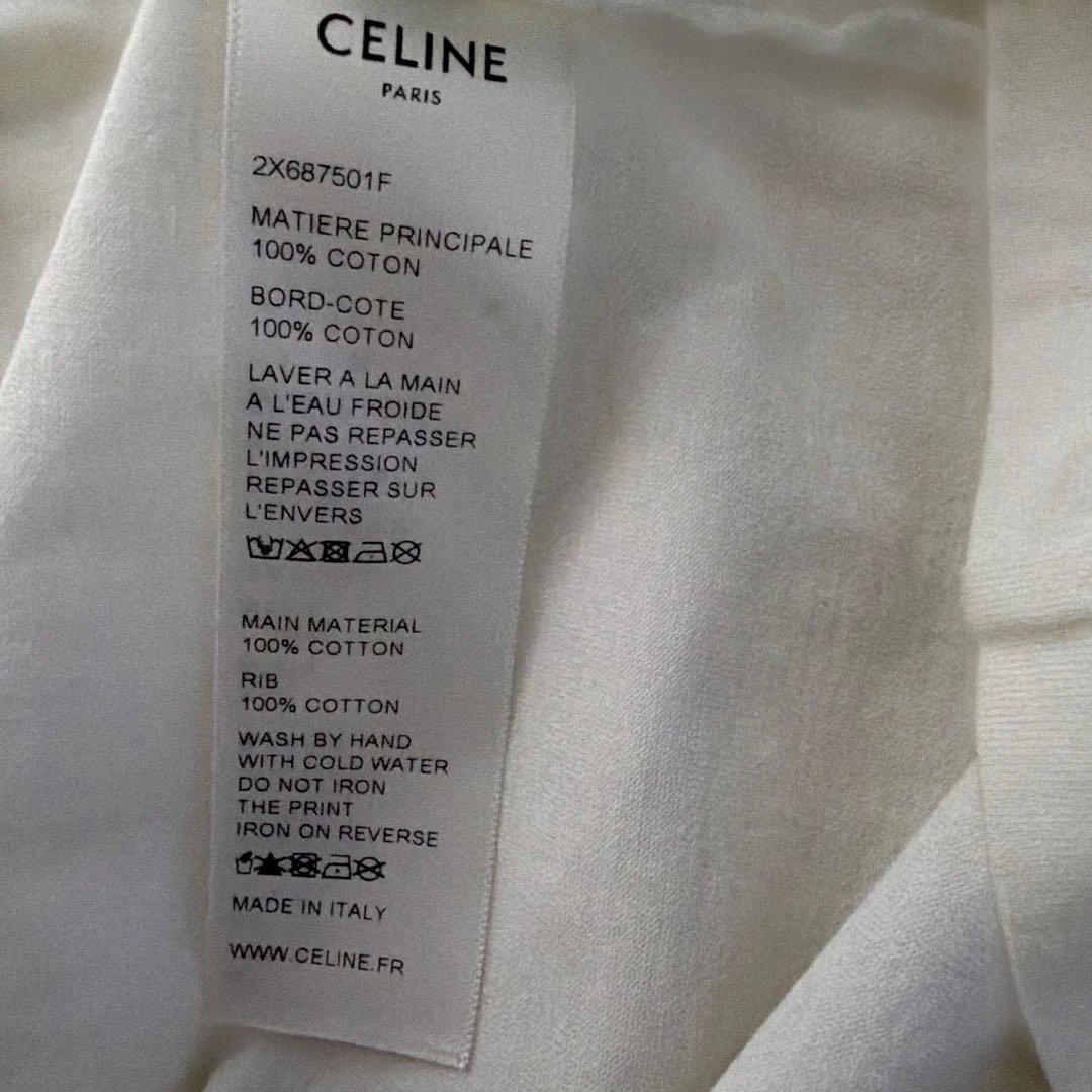 CELINE ホワイト Tシャツ XS　エディスリマン