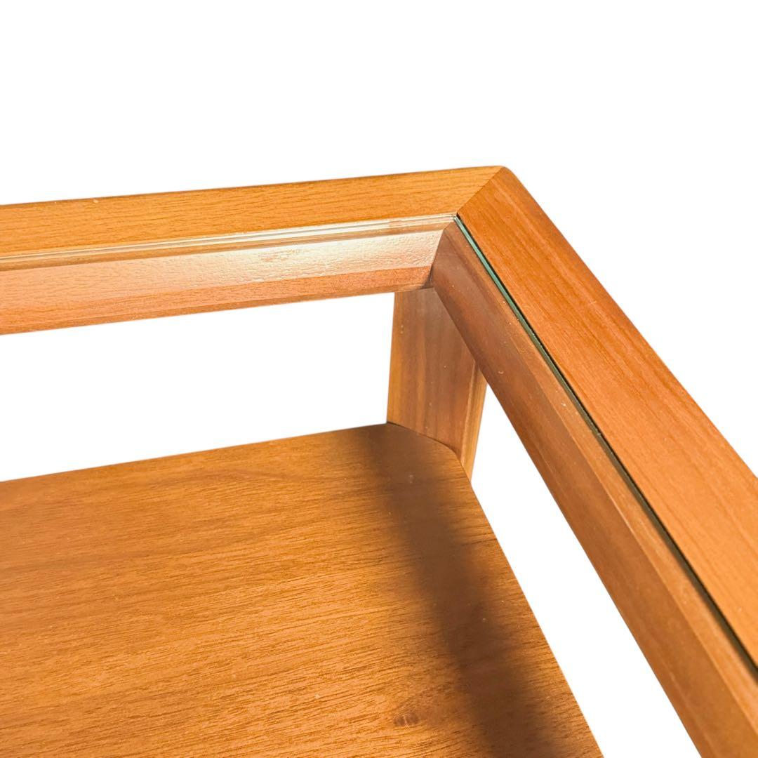 HR744 【希少デザイン】karimoku ガラストップテーブル　TU3287