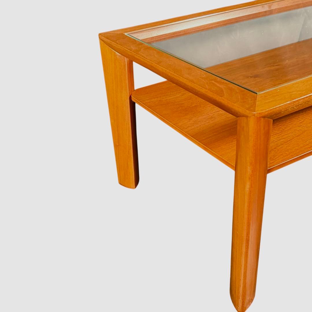 HR744 【希少デザイン】karimoku ガラストップテーブル　TU3287