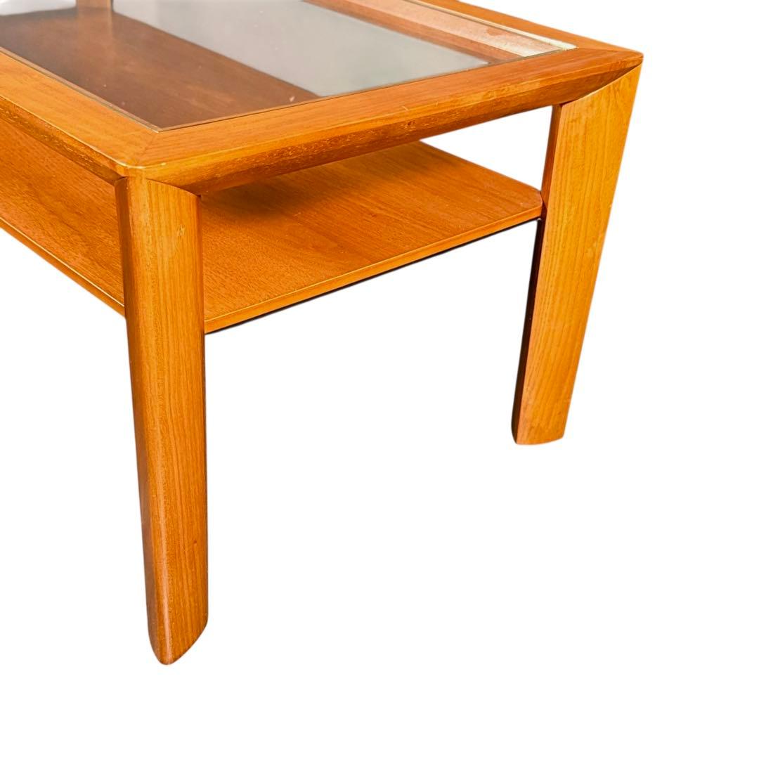 HR744 【希少デザイン】karimoku ガラストップテーブル　TU3287