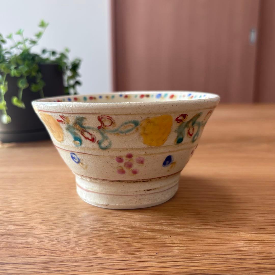 【未使用】伊藤聡信 色絵 飯碗 器 美品