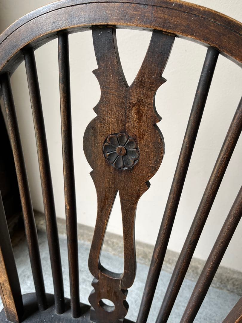 イギリス アンティーク ホイールバックチェア　ヴィンテージチェア