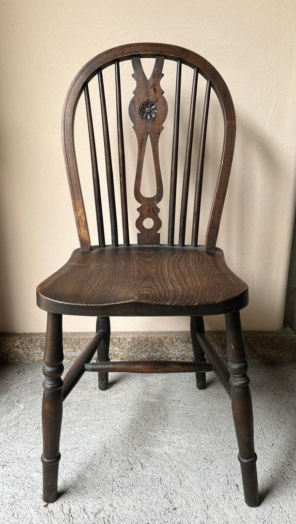イギリス アンティーク ホイールバックチェア　ヴィンテージチェア
