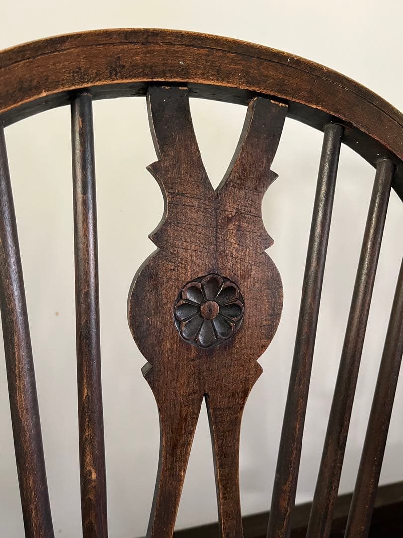 イギリス アンティーク ホイールバックチェア　ヴィンテージチェア